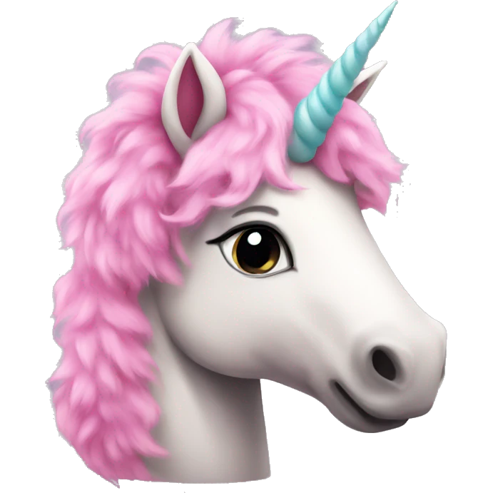 Pink fluffy unicorn  emoji