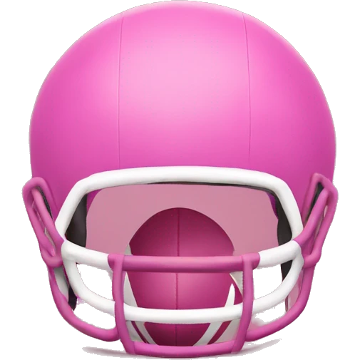 A pink football emoji
