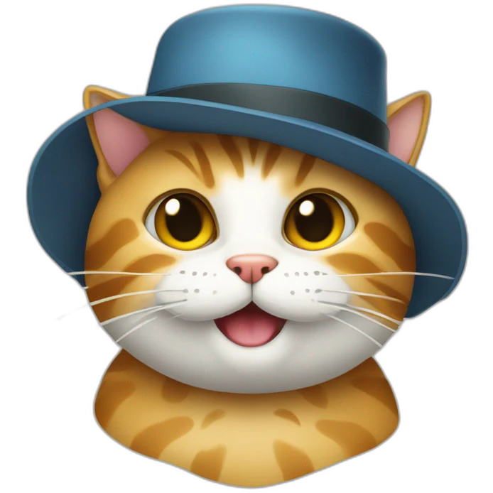 CAT WITH A HAT AND A MAGNIFIYING GLASS emoji