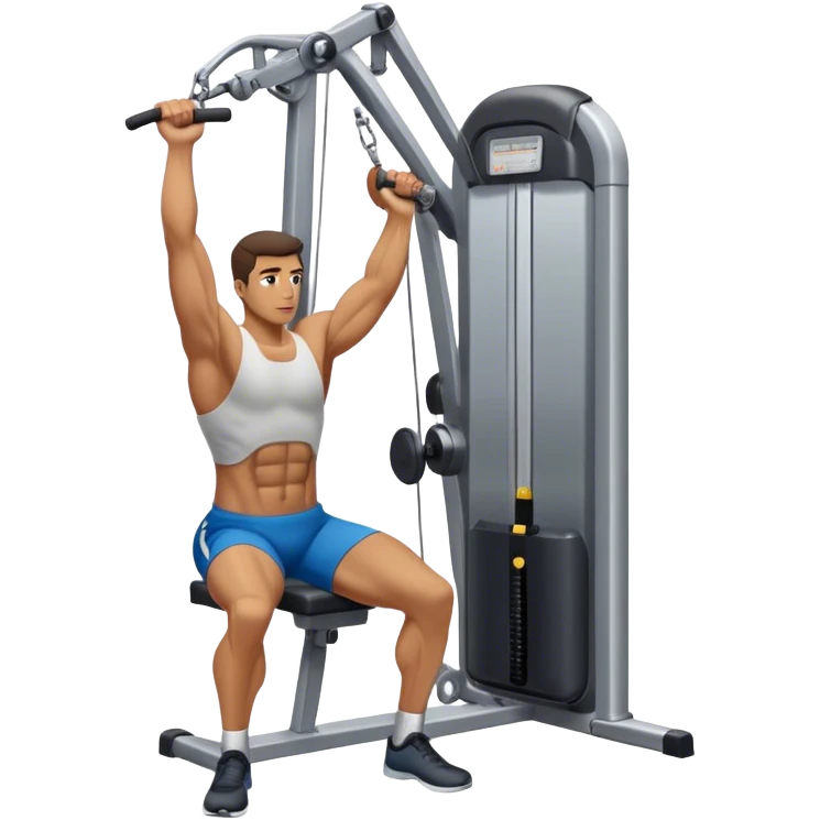 side-view man cable-machine tricep-pushdown emoji