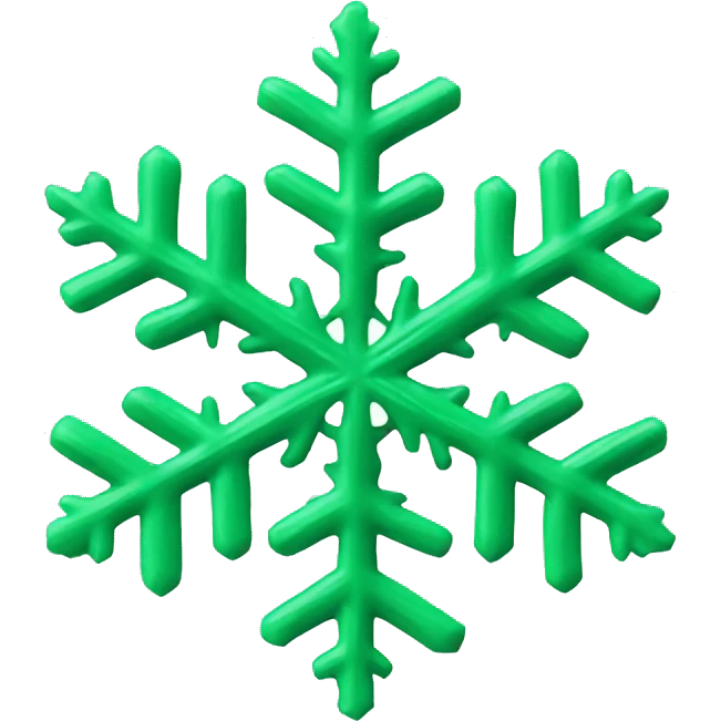 Green Snowflake emoji