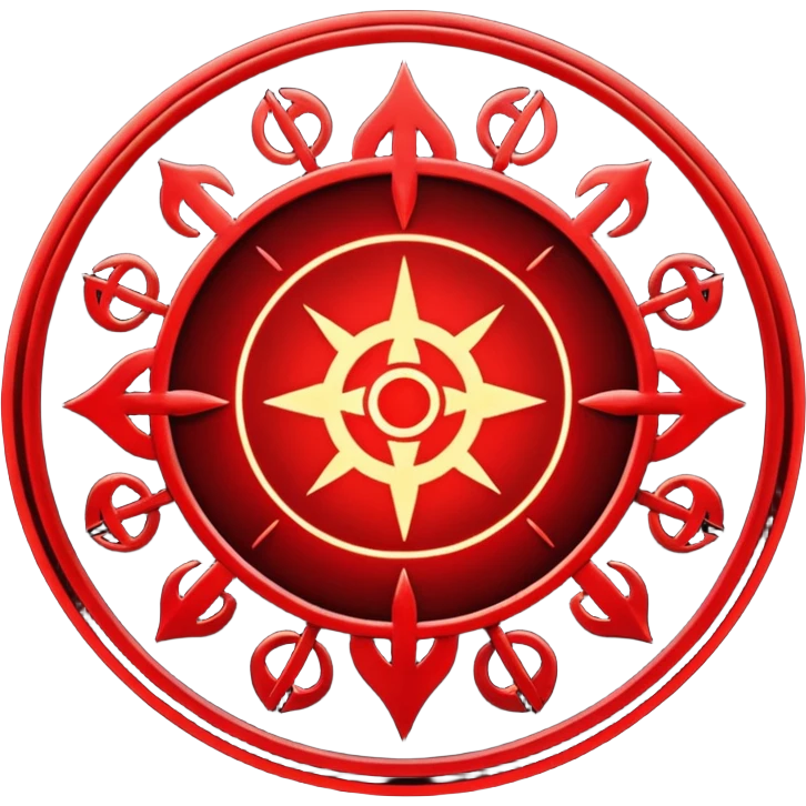 Ritual Circle – Glowing red symbols on the ground
 emoji