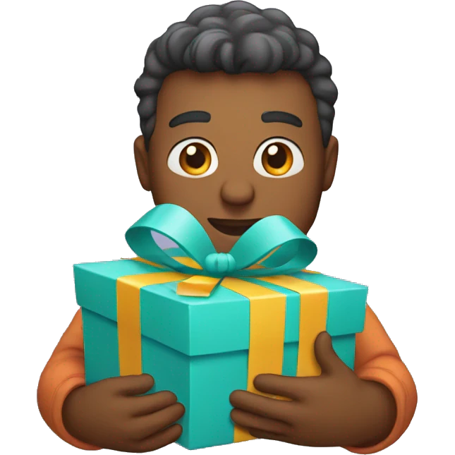 man with gift emoji