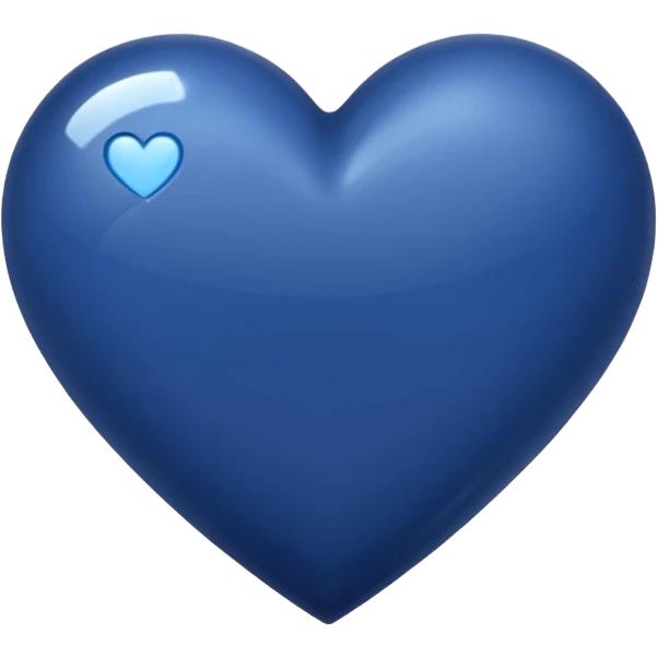 Navy blue heart emoji