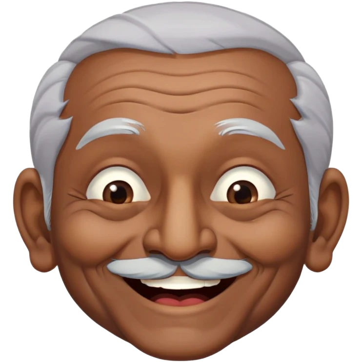 Ông lão Ấn Độ, cười, nhắm 1 bên mắt, nghiêng đầu emoji