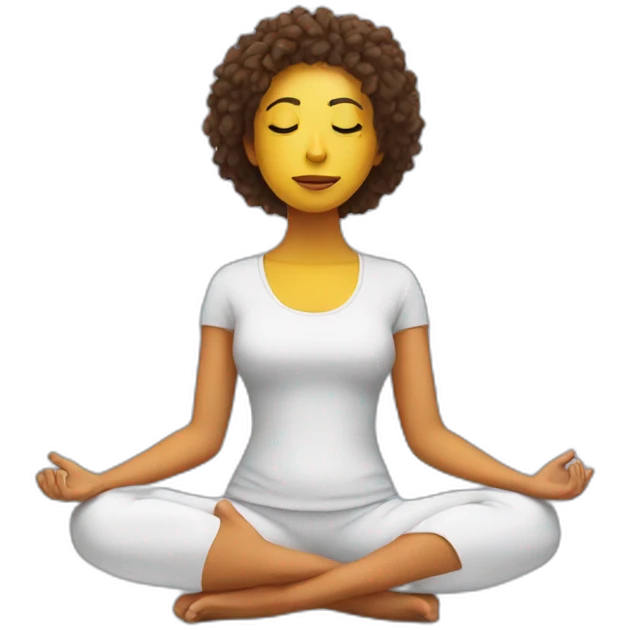 Yoga thinking emoji