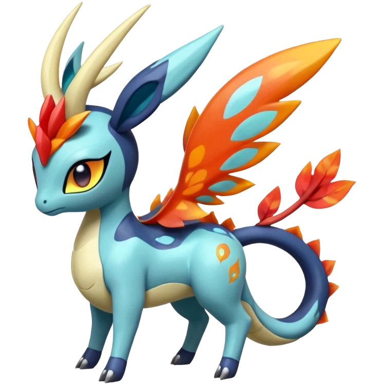 loopy loony toony honey-dipped buzzing bumbling fuzzy cute fiery ivy-hydro-Meloetta-Dialga-Salamence-Giratina-Rapidash-Pokémon-Fakémon-fusion-hybrid-creature emoji
