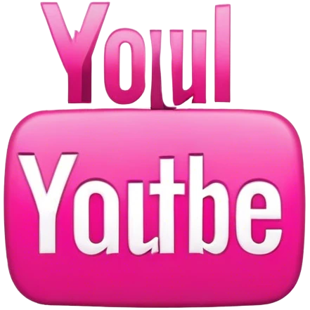 Pink YouTube logo emoji