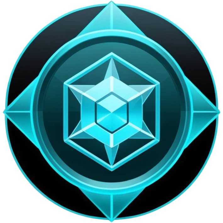 Minimal futuristic UI icon for "documentation", thin crystal lines, neon cyan glow, dark sci-fi interface style, flat symbol design, glass hologram effect, sharp geometry, centered, transparent background, no object, no cartoon, no pixel art, no 3D character, 100x100 px emoji