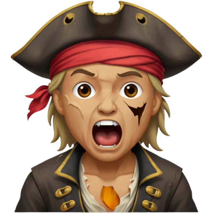pirate, screaming emoji