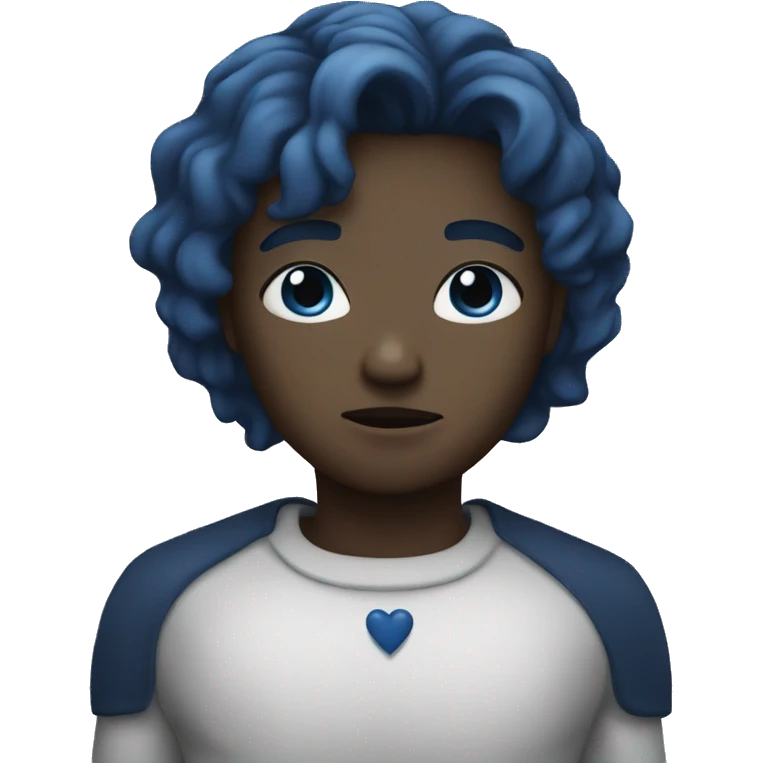 Dark blu  heart emoji