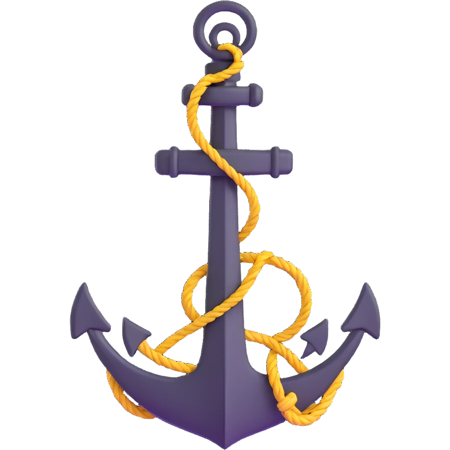 ship anchor with 'Reza' design emoji