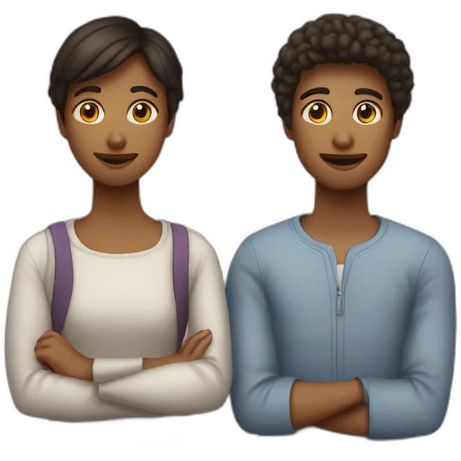 Deux personnes cœur emoji