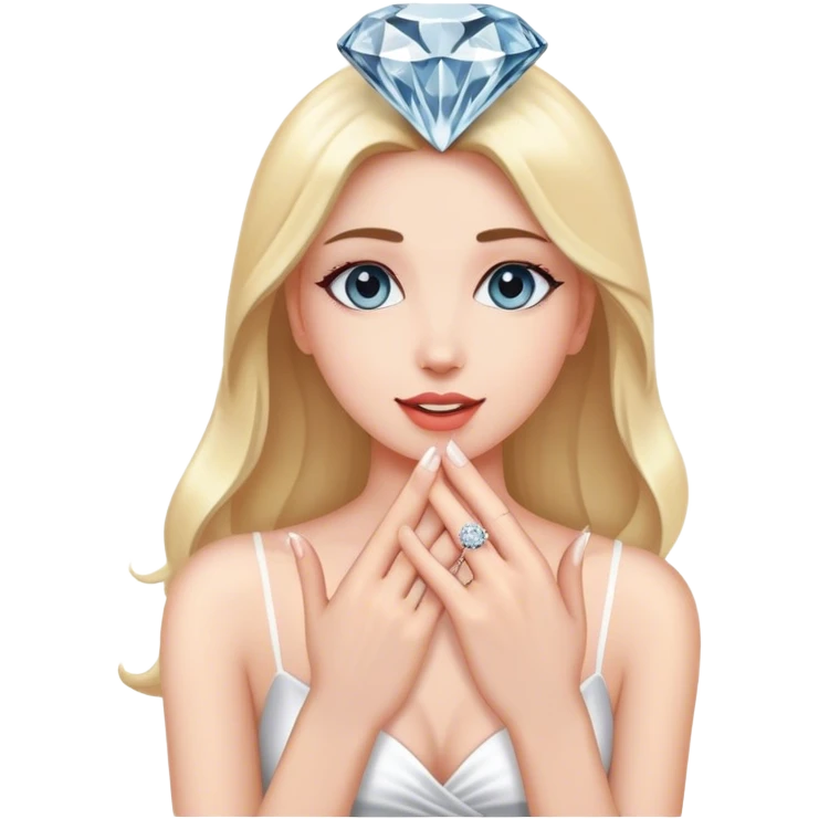 Marriage proposals with diamond ring emoji