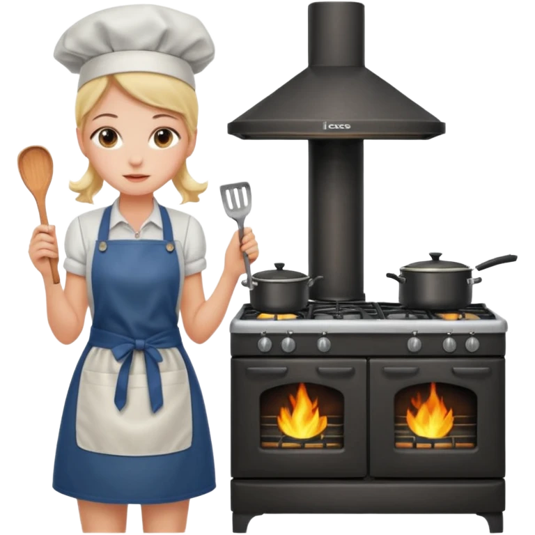 girl and stove emoji