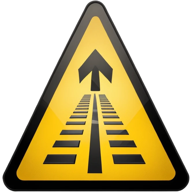 Railway crossing sign emoji