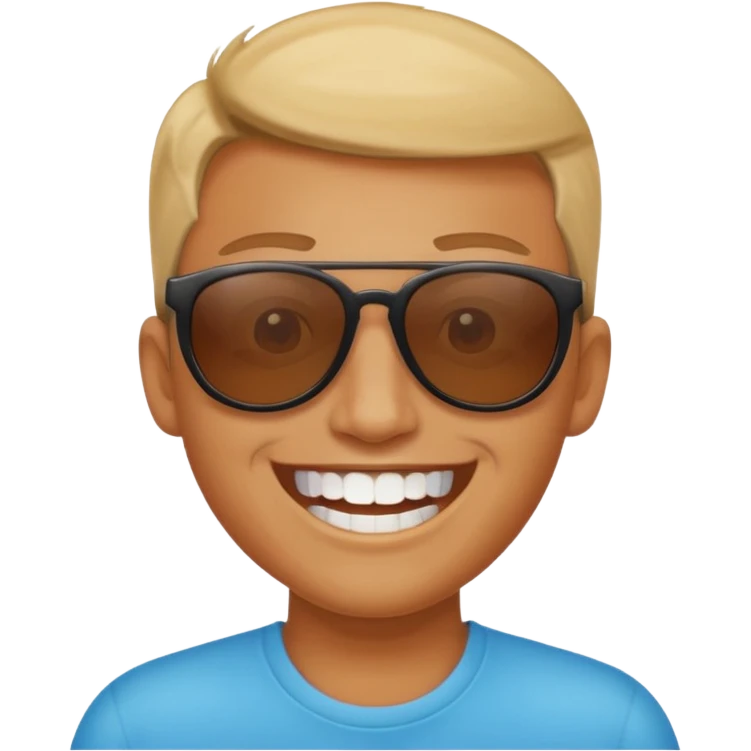 Emoji remontant ses lunettes de soleil emoji