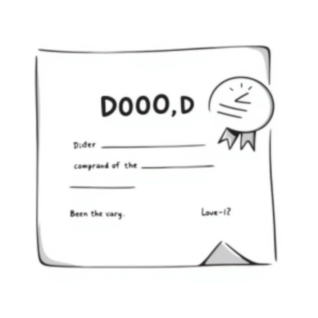 Document with official stamp or seal – business registration certificate emoji