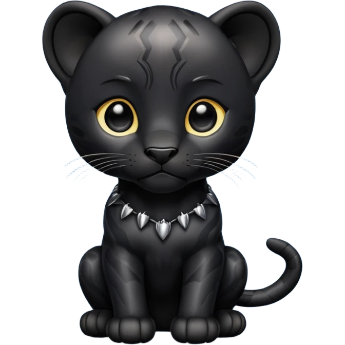Pantera negra cuerpo pequeña tipo whatsapp emoji