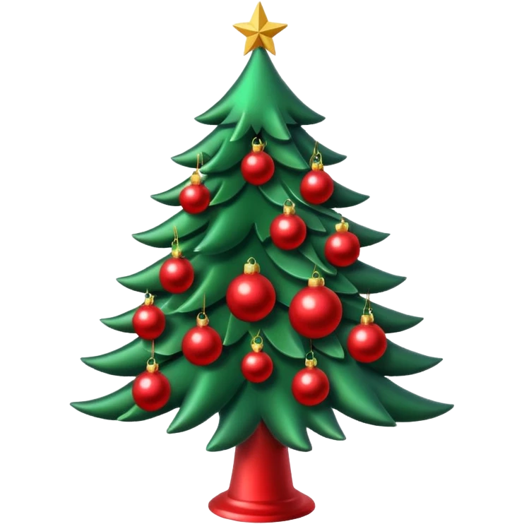 Red christmas tree emoji