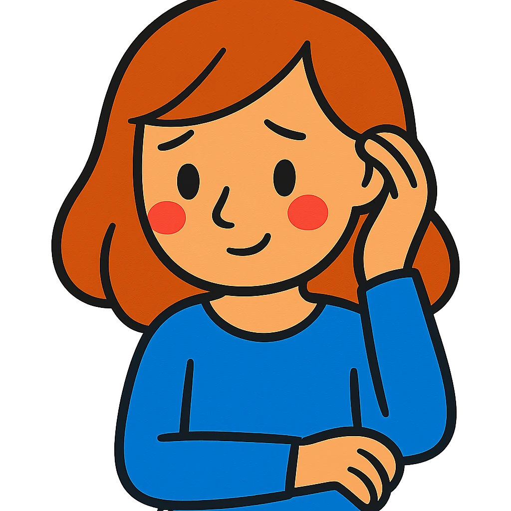shy girl tucking her hair behind her ear, vibrant toon style emoji