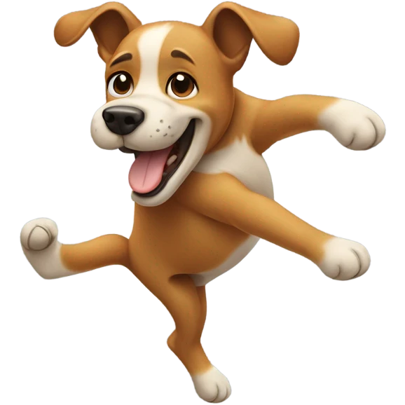 Dog doing cartwheels  emoji