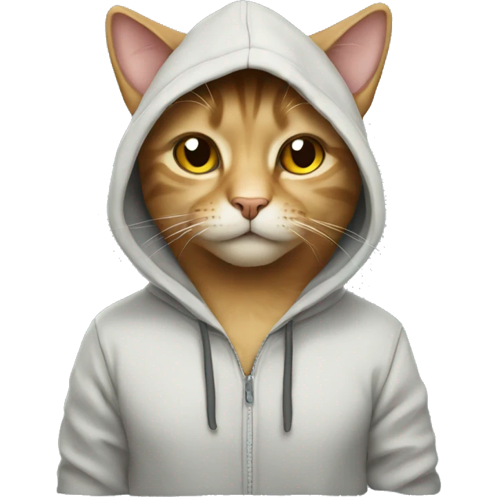 cat wearing a hoodie emoji