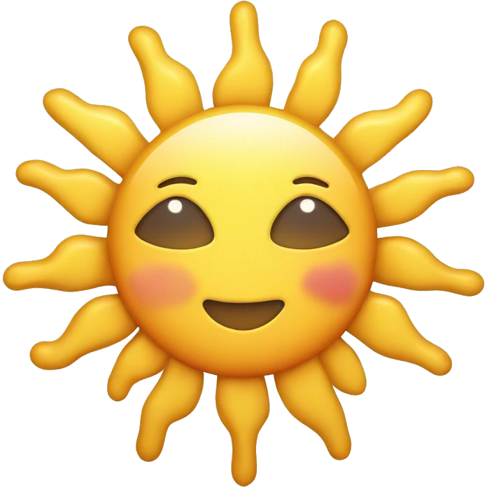 Sun with clouds and hearts emoji