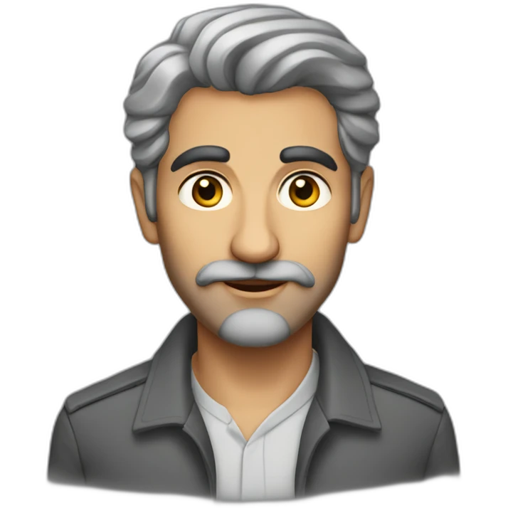 30s persian man starting to grey emoji