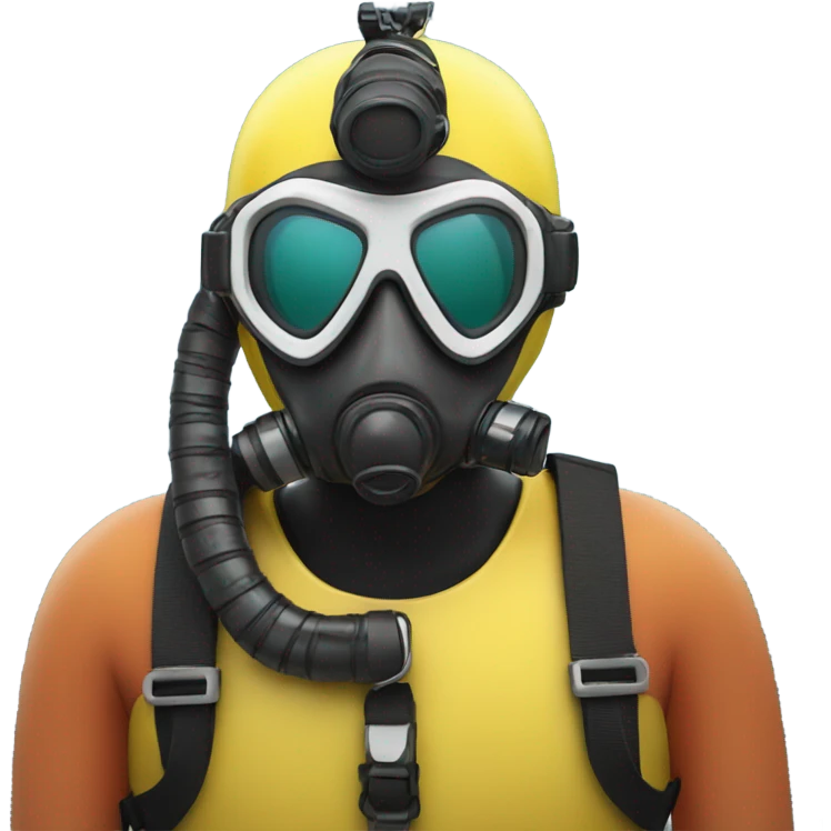 My own photo with diving gear emoji