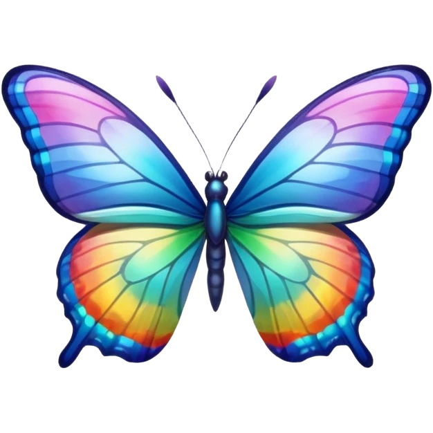 rainbow butterfly on river emoji