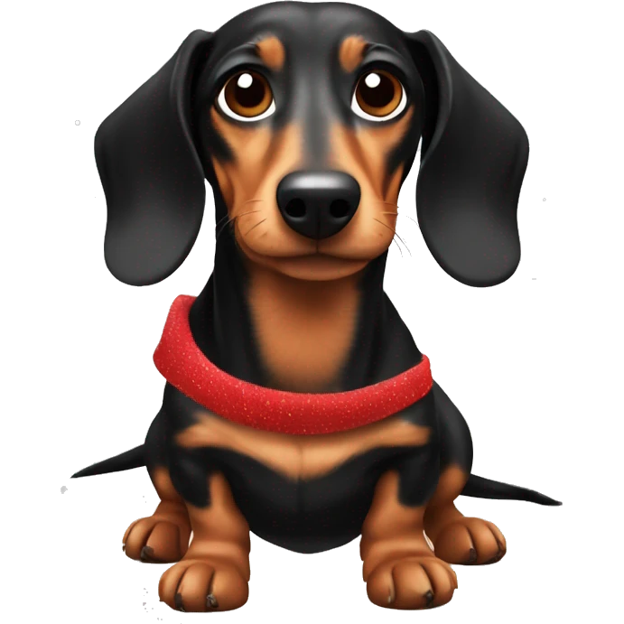 Christmas dachshund emoji