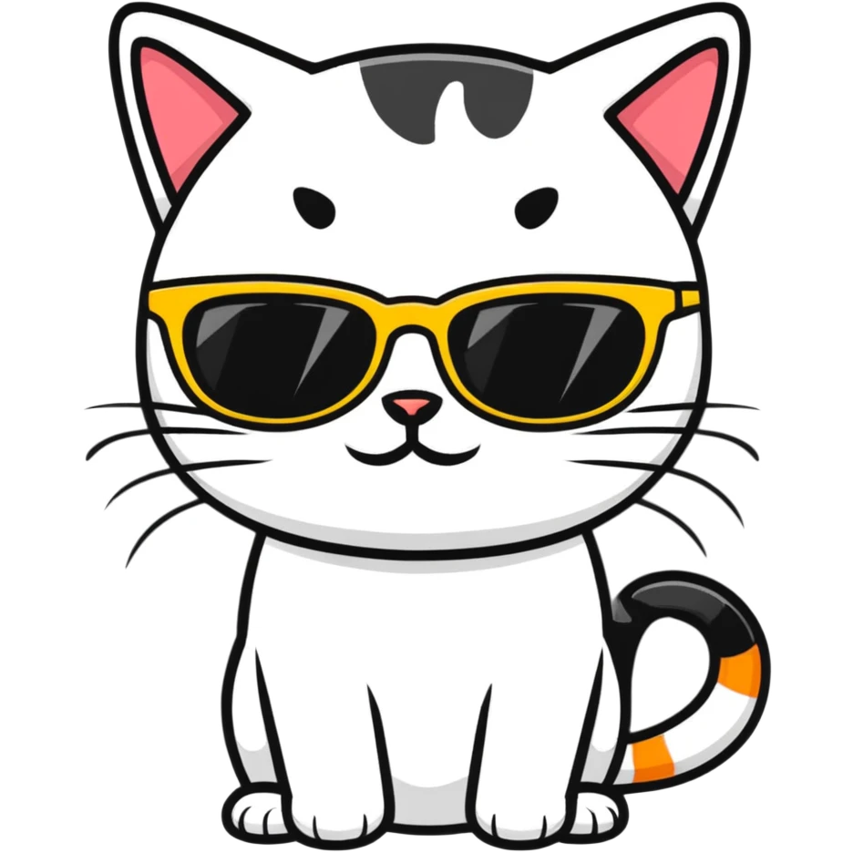 Cat with sunglasses emoji