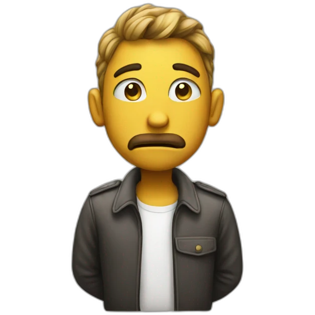 an emoji thinking about no money emoji