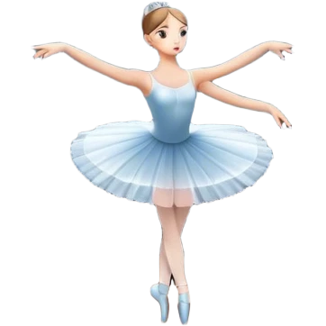 Icon for Ballet: a theater stage with silhouette of a ballerina in an elegant pose, surrounded by spotlight and stage lights. The icon should convey the grace and beauty of ballet, with focus on the dancer and the dramatic lighting. Transparent background. emoji