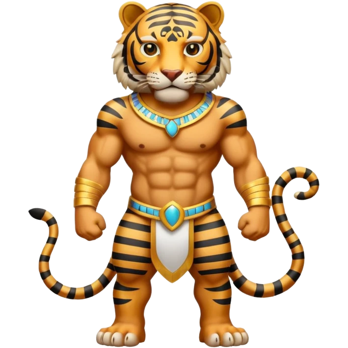 a Protector egypt tiger (full body) emoji