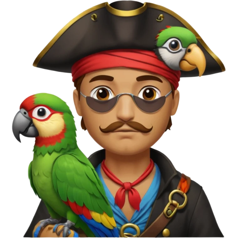 pirate and parrot emoji