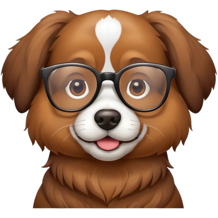 Dog with glasses emoji