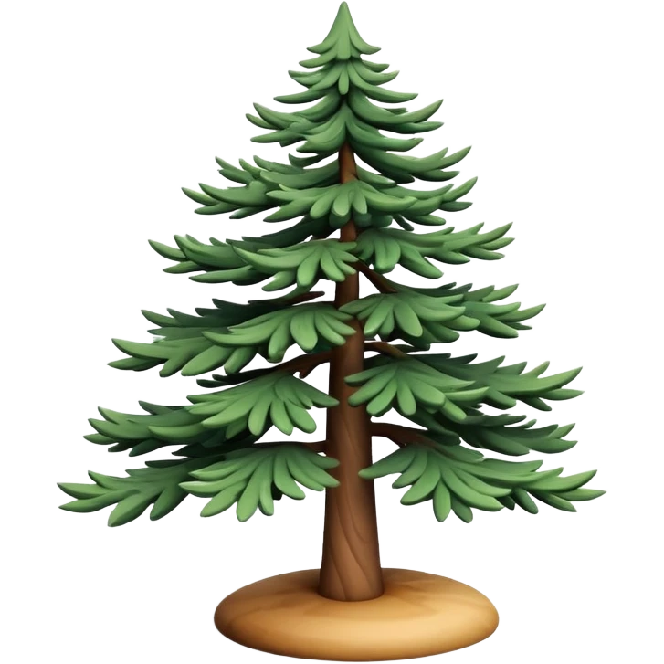 generate realistic detailed pine tree in 3d style emoji