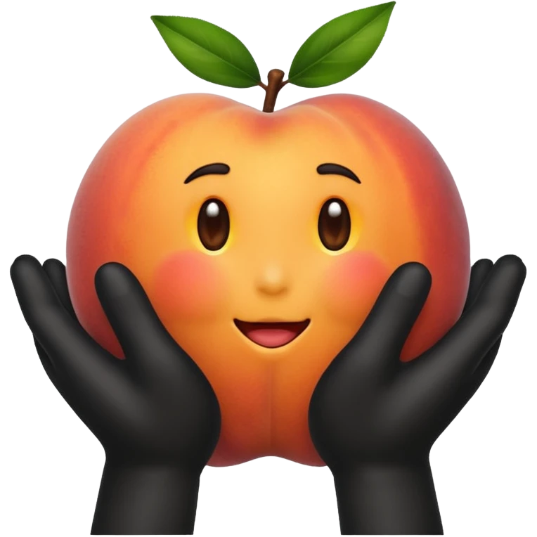 Peach with hands on it emoji