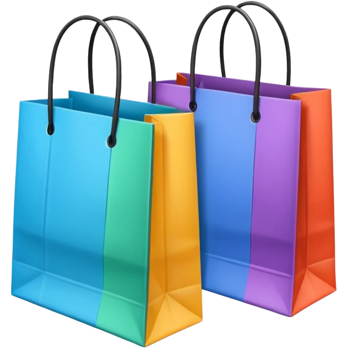 2 beautiful shopping bag emoji