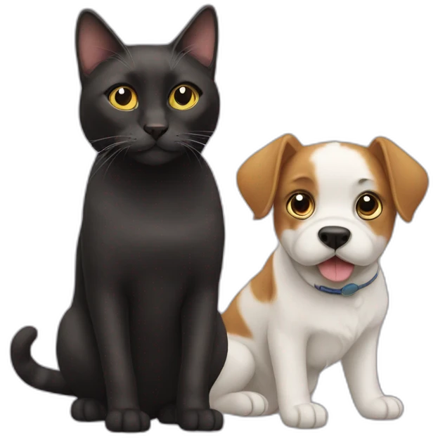 Cat and dog  emoji
