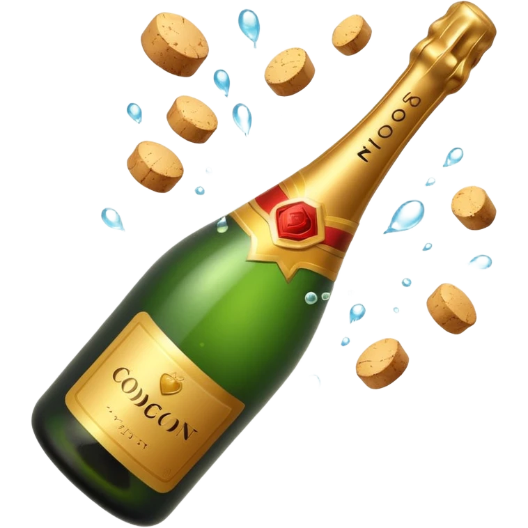 Champaine bottle opening emoji