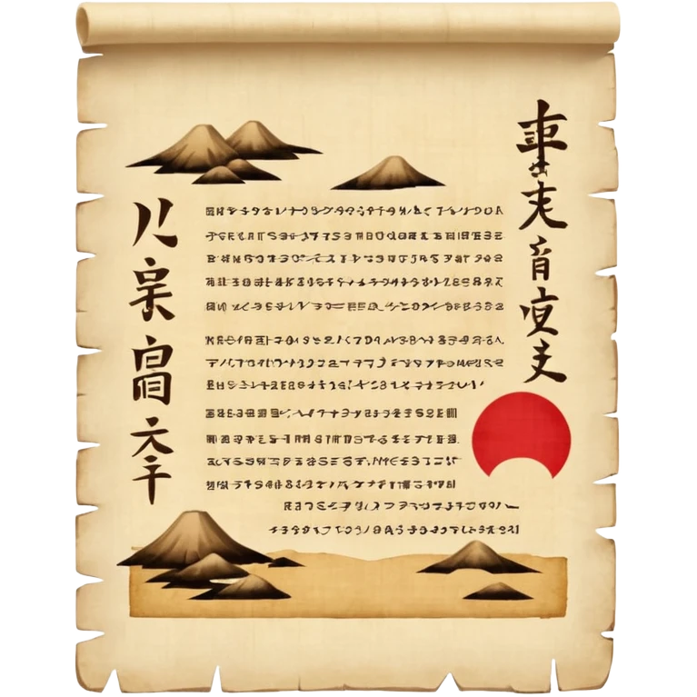 papyrus, japanese text on it emoji