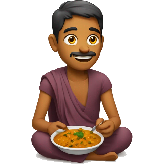 indian person eating curry emoji