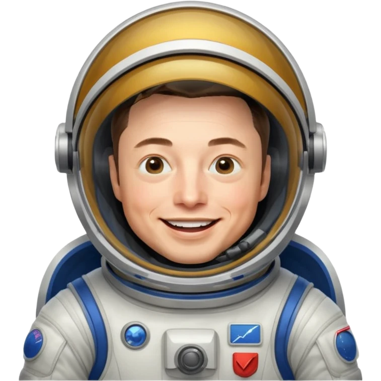 Elon Musk in the space Laughing emoji
