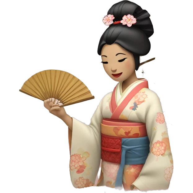 Geisha with kimono emoji