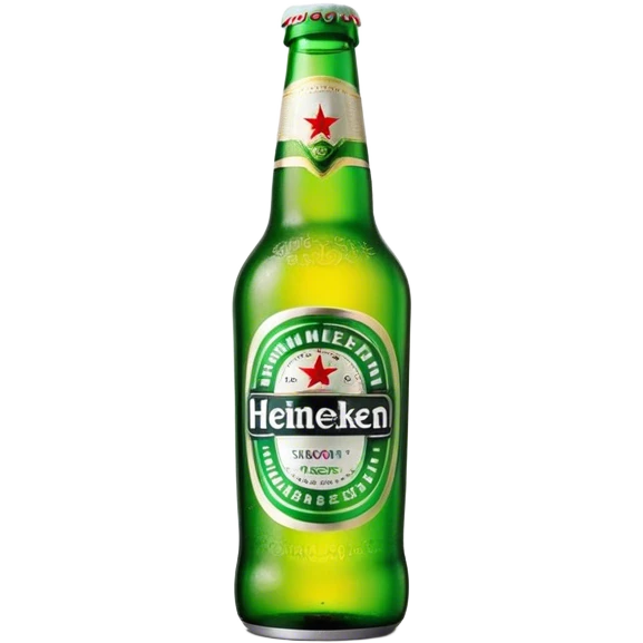 Cinematic Realistic Heineken Pop Culture Emoji, showcasing an iconic beer moment rendered with crisp textures and vibrant, energetic lighting. emoji