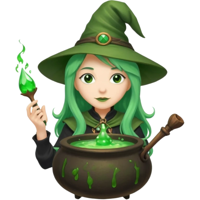 green witch cooking potion emoji