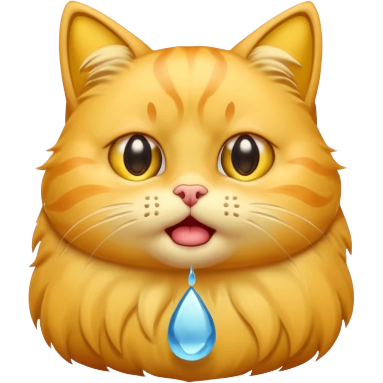 yellow cat (looks like this 😸😺🐱) crying loudly (like this 😭) emoji